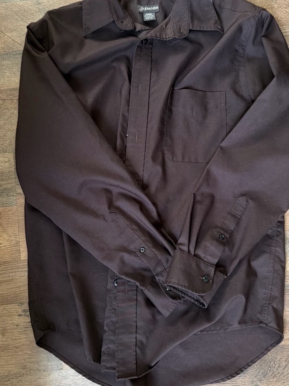 St. John's Bay Men's Dark Brown Lightweight Shirt Jacket